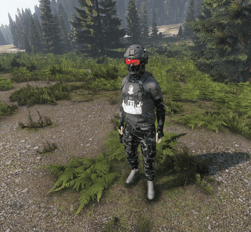 Traje militar avançado preto
